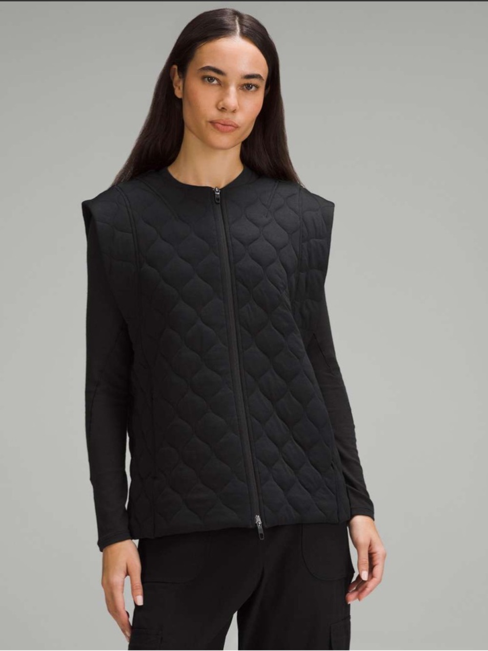 Like New Lululemon Cap-Sleeve Quilted Vest. Color Black. Size 4